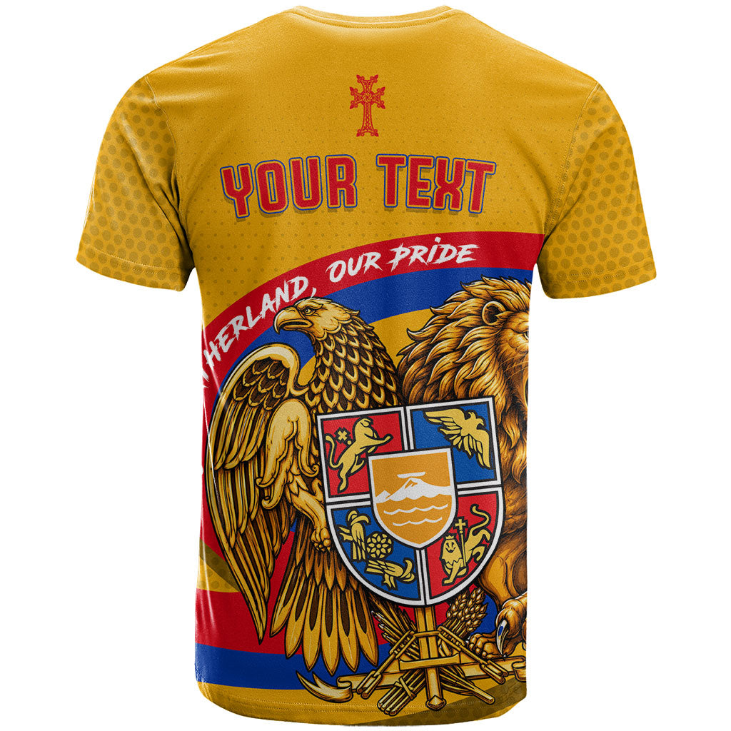 Personalized Armenia Coat Of Arms T Shirt Armenian Flag Map And Patriotic Eagle Lion