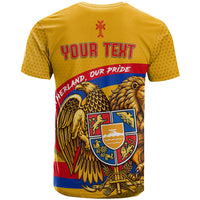 Personalized Armenia Coat Of Arms T Shirt Armenian Flag Map And Patriotic Eagle Lion