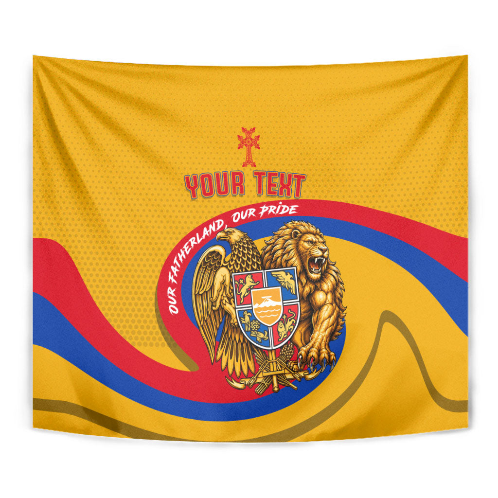 Personalized Armenia Coat Of Arms Tapestry Armenian Flag Map And Patriotic Eagle Lion