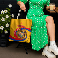Personalized Armenia Coat Of Arms Tote Bag Armenian Flag Map And Patriotic Eagle Lion
