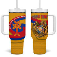 Personalized Armenia Coat Of Arms Tumbler With Handle Armenian Flag Map And Patriotic Eagle Lion