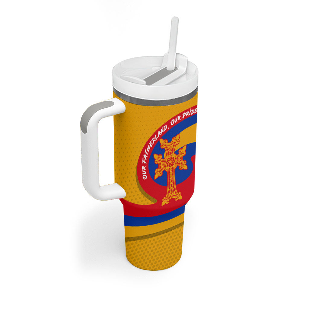 Personalized Armenia Coat Of Arms Tumbler With Handle Armenian Flag Map And Patriotic Eagle Lion