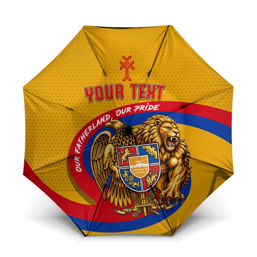 Personalized Armenia Coat Of Arms Umbrella Armenian Flag Map And Patriotic Eagle Lion