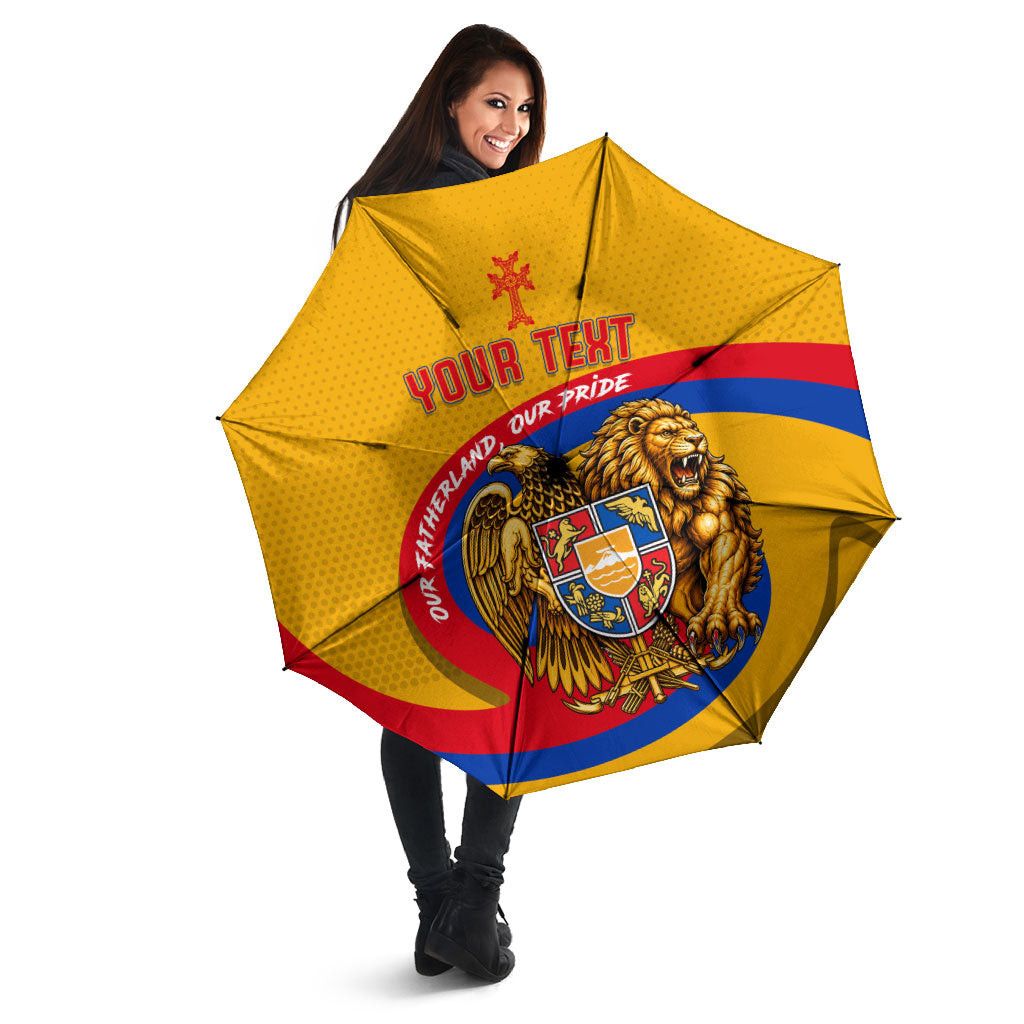 Personalized Armenia Coat Of Arms Umbrella Armenian Flag Map And Patriotic Eagle Lion