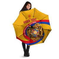 Personalized Armenia Coat Of Arms Umbrella Armenian Flag Map And Patriotic Eagle Lion