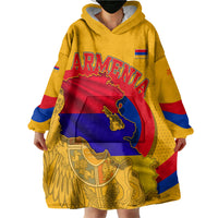 Personalized Armenia Coat Of Arms Wearable Blanket Hoodie Armenian Flag Map And Patriotic Eagle Lion