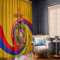 Personalized Armenia Coat Of Arms Window Curtain Armenian Flag Map And Patriotic Eagle Lion