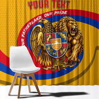 Personalized Armenia Coat Of Arms Window Curtain Armenian Flag Map And Patriotic Eagle Lion