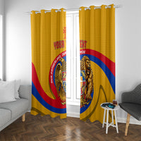Personalized Armenia Coat Of Arms Window Curtain Armenian Flag Map And Patriotic Eagle Lion