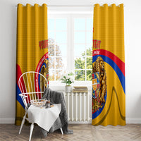 Personalized Armenia Coat Of Arms Window Curtain Armenian Flag Map And Patriotic Eagle Lion