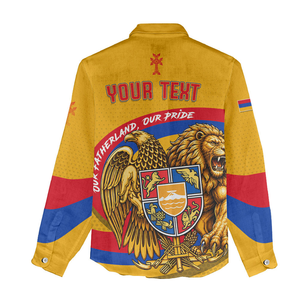 Personalized Armenia Coat Of Arms Women Casual Shirt Armenian Flag Map And Patriotic Eagle Lion