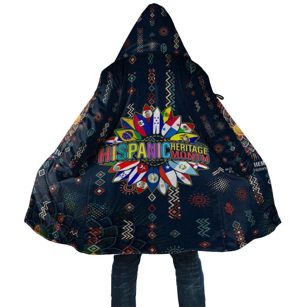 Hispanic Heritage Month Cloak Colorful Aztec Mandala - Latin American Flags Culture History