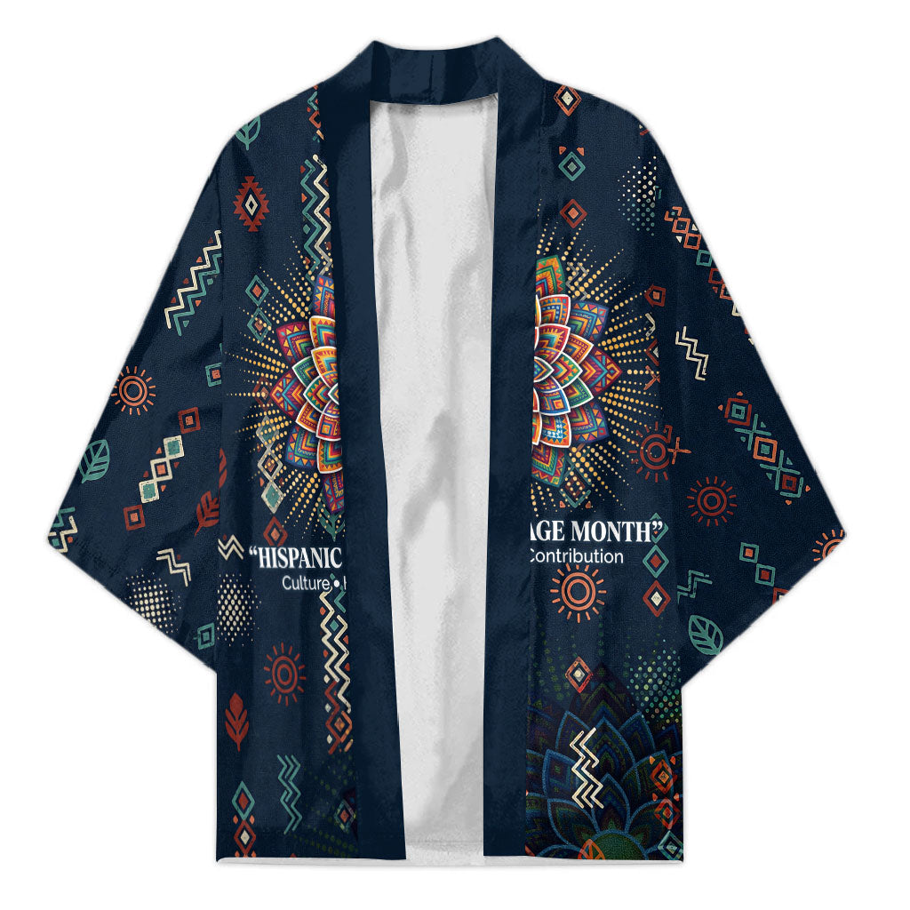 Hispanic Heritage Month Kimono Colorful Aztec Mandala - Latin American Flags Culture History