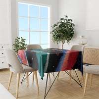 Hispanic Heritage Month Unidos We Rise Tablecloth Vibrant Sunflower Flags - Globe Graphic With Splatter Paint