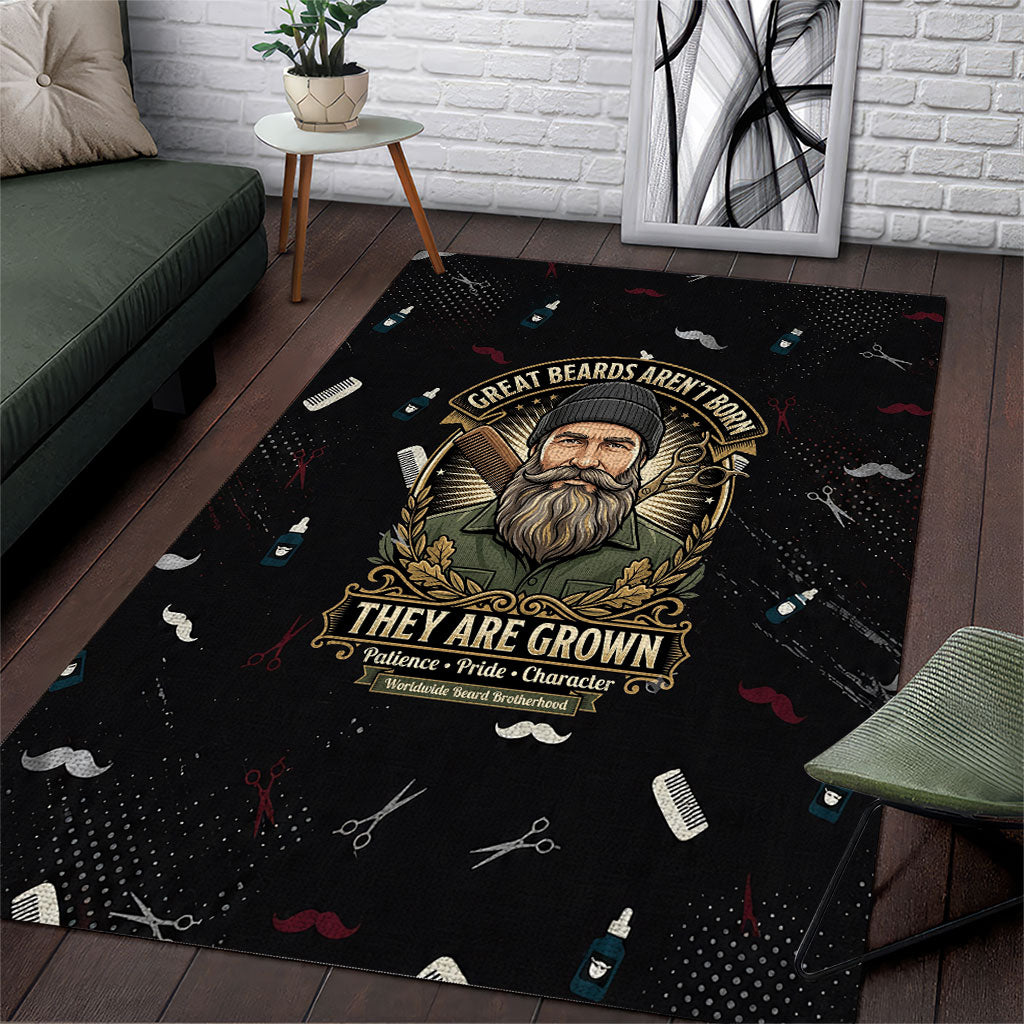 The Beard Society Area Rug Vintage Barber Great Beards Grown With Pride