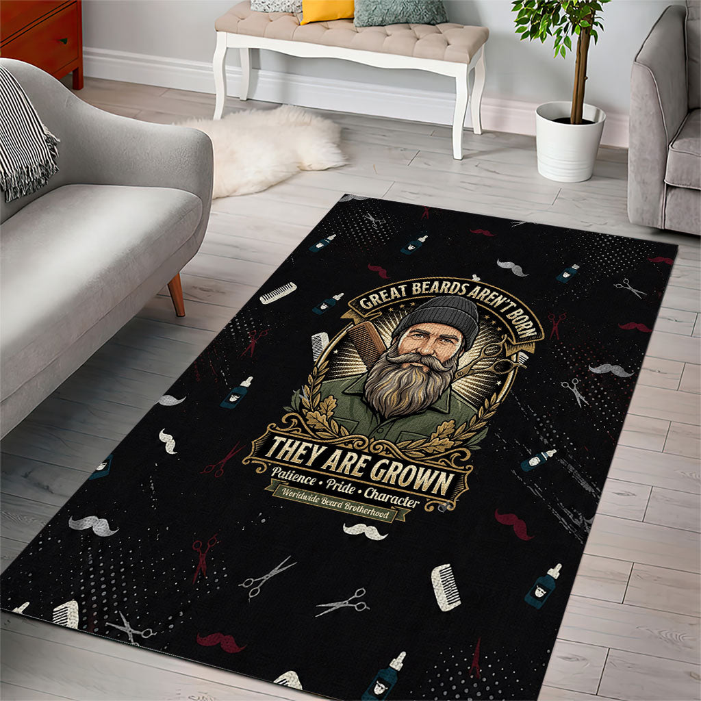 The Beard Society Area Rug Vintage Barber Great Beards Grown With Pride
