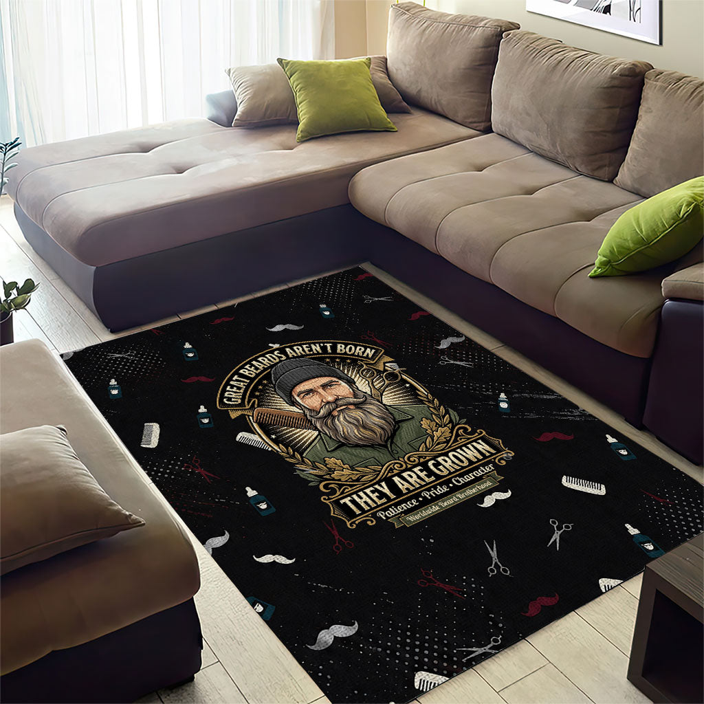 The Beard Society Area Rug Vintage Barber Great Beards Grown With Pride
