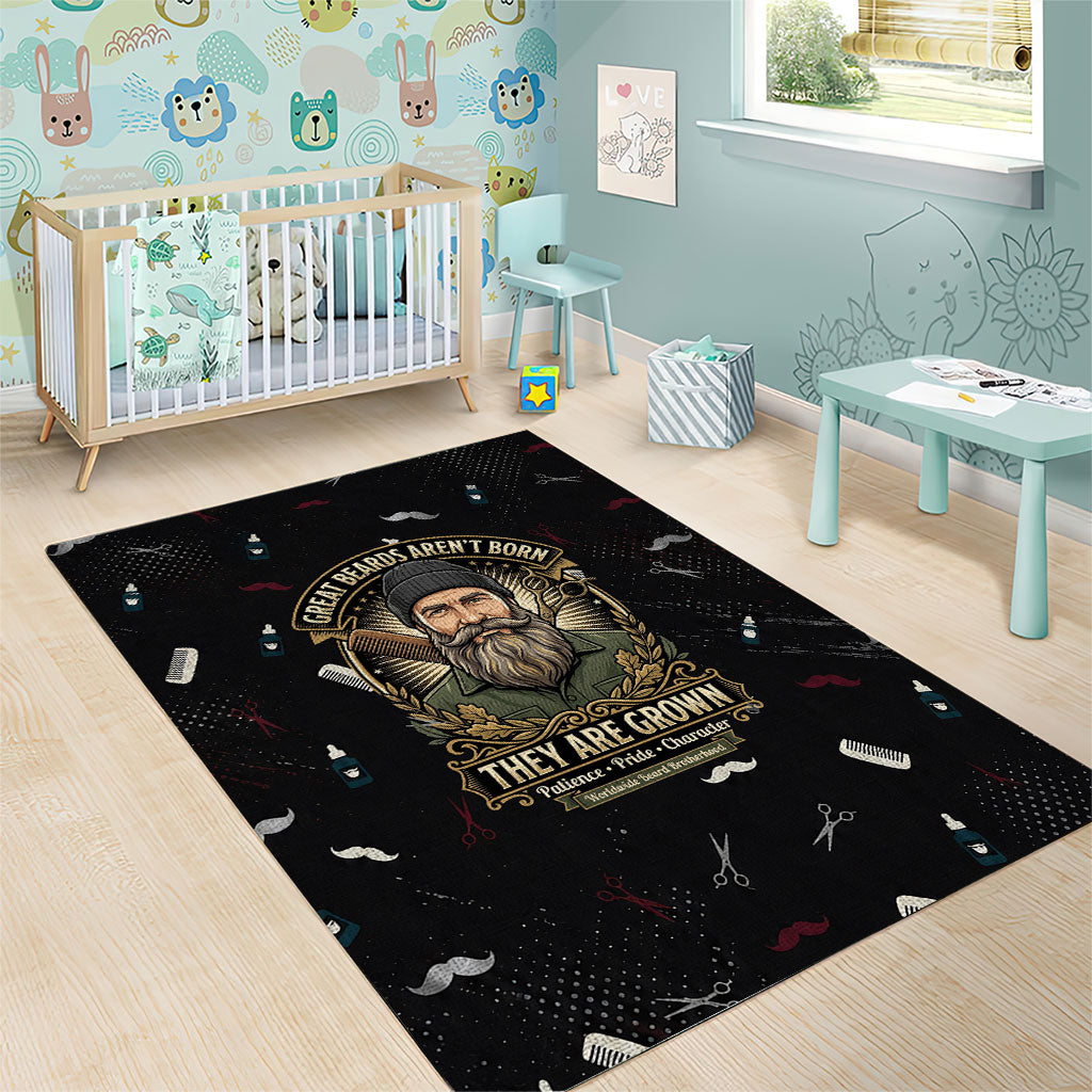 The Beard Society Area Rug Vintage Barber Great Beards Grown With Pride