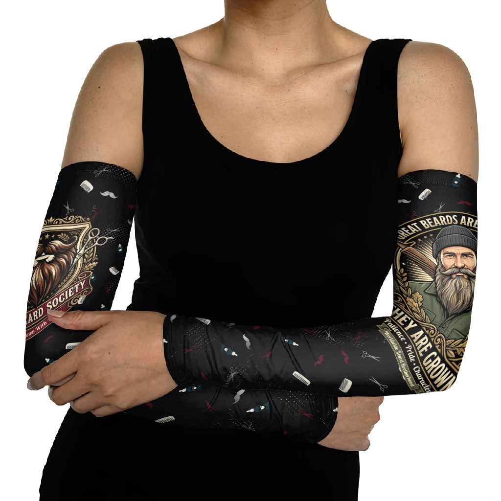 The Beard Society Arm Sleeves Vintage Barber Great Beards Grown With Pride