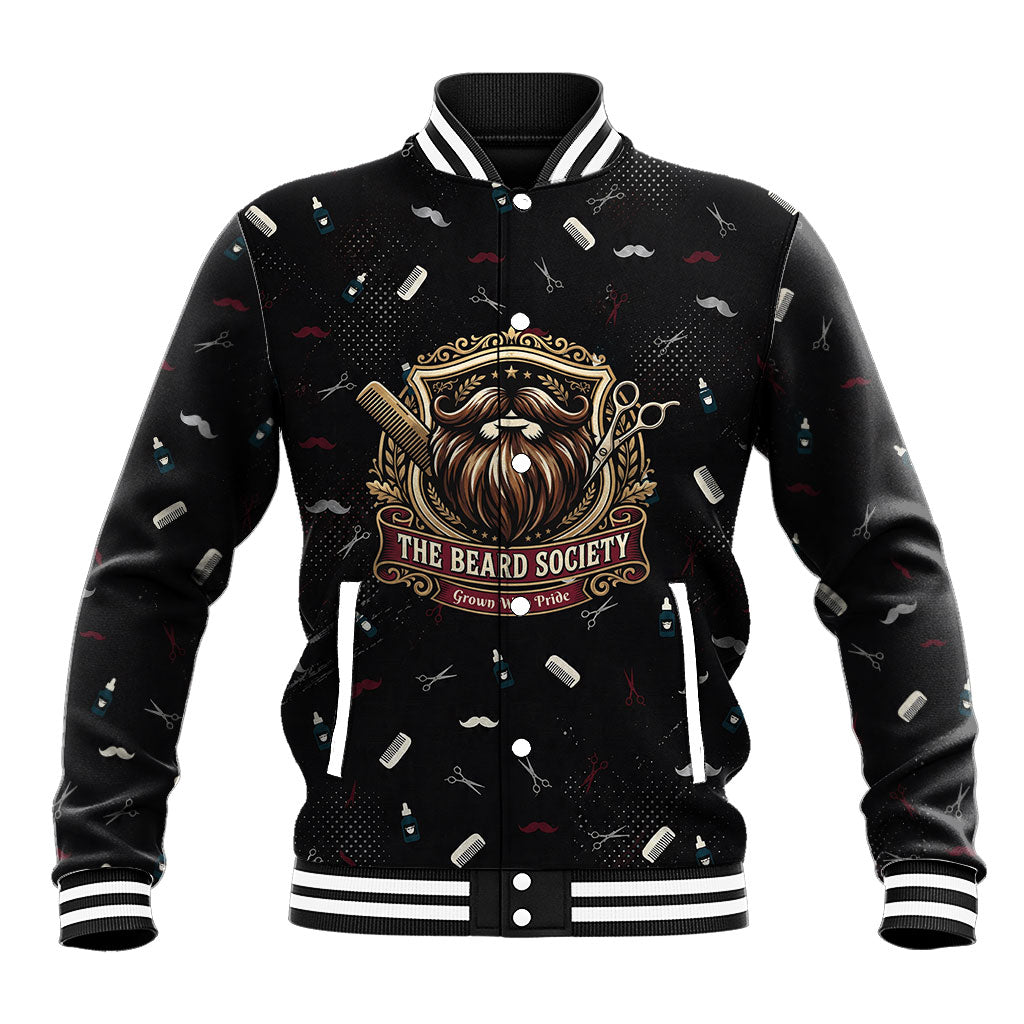 The Beard Society Baseball Jacket Vintage Barber Great Beards Grown With Pride
