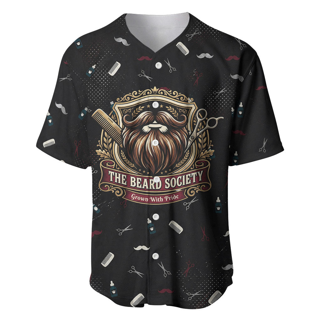 The Beard Society Baseball Jersey Vintage Barber Great Beards Grown With Pride
