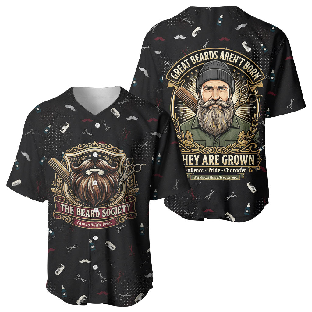 The Beard Society Baseball Jersey Vintage Barber Great Beards Grown With Pride