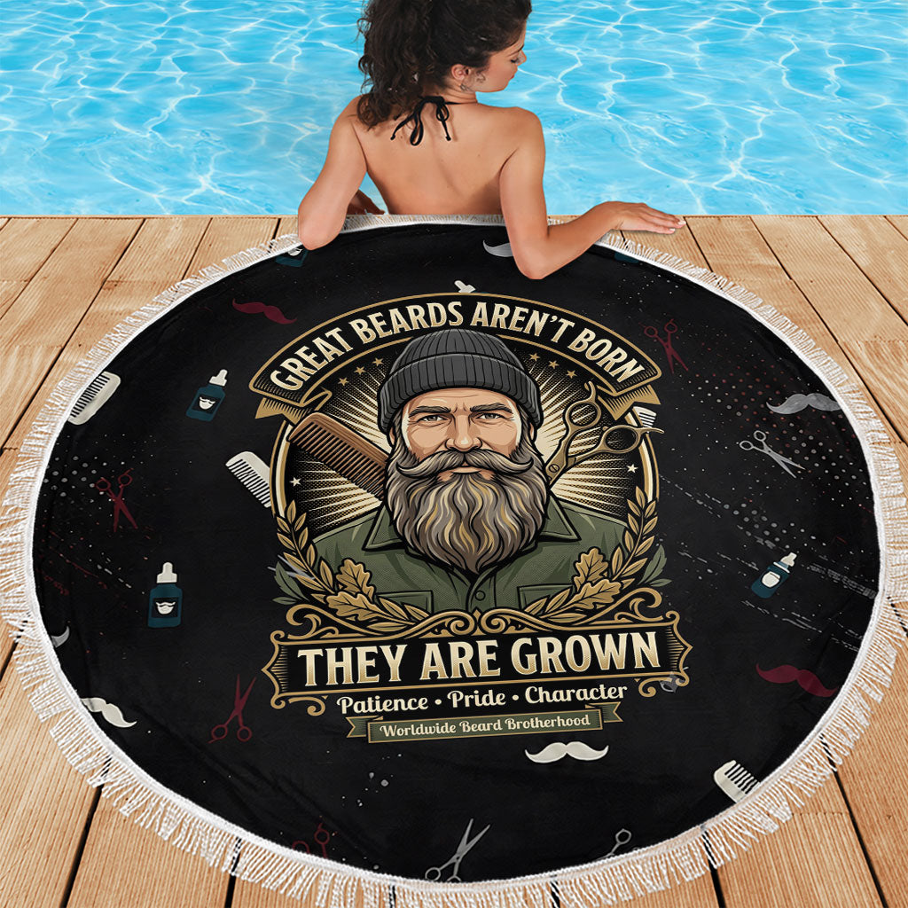 The Beard Society Beach Blanket Vintage Barber Great Beards Grown With Pride