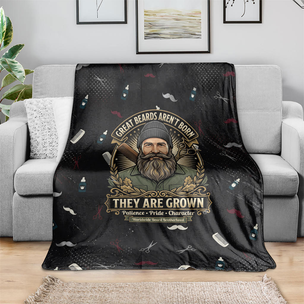 The Beard Society Blanket Vintage Barber Great Beards Grown With Pride