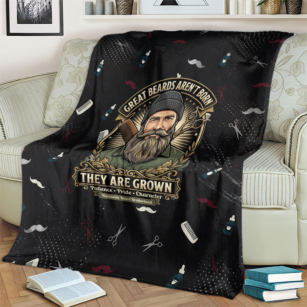 The Beard Society Blanket Vintage Barber Great Beards Grown With Pride