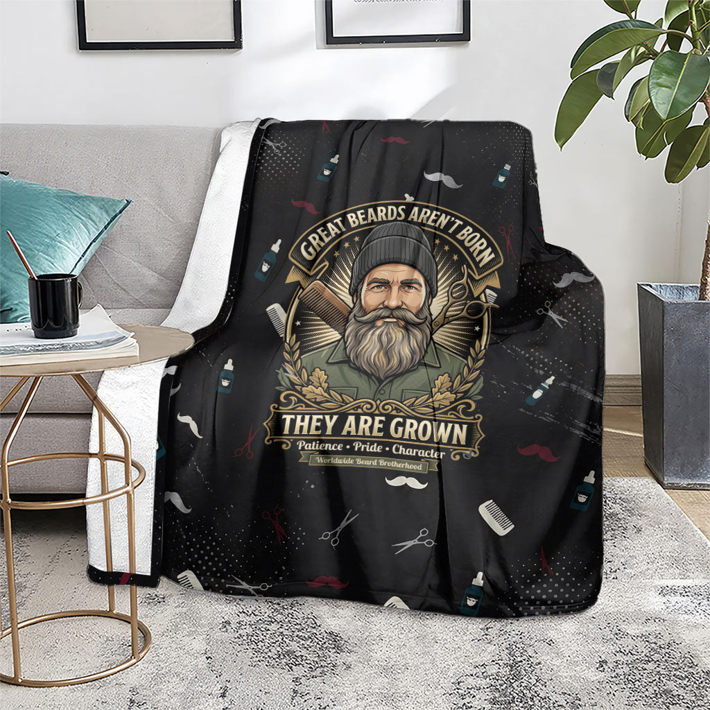 The Beard Society Blanket Vintage Barber Great Beards Grown With Pride