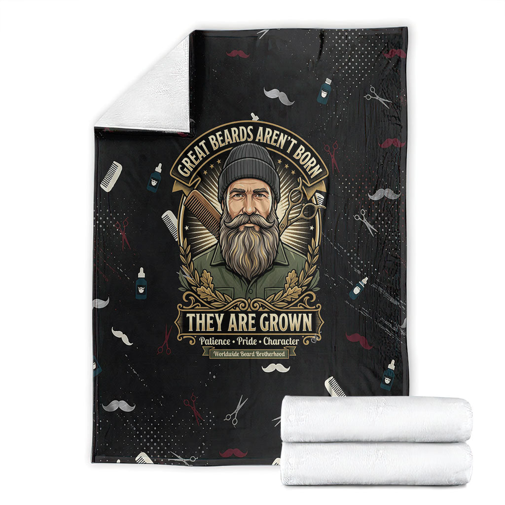 The Beard Society Blanket Vintage Barber Great Beards Grown With Pride