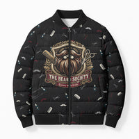The Beard Society Bomber Puffer Jacket Vintage Barber Great Beards Grown With Pride