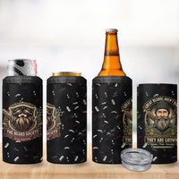 The Beard Society 4 in 1 Can Cooler Tumbler Vintage Barber Great Beards Grown With Pride