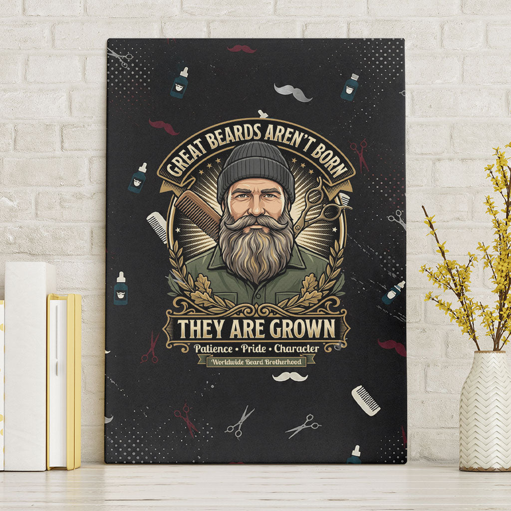 The Beard Society Canvas Wall Art Vintage Barber Great Beards Grown With Pride