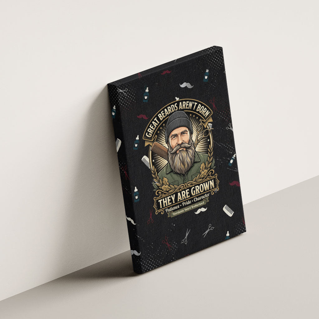 The Beard Society Canvas Wall Art Vintage Barber Great Beards Grown With Pride