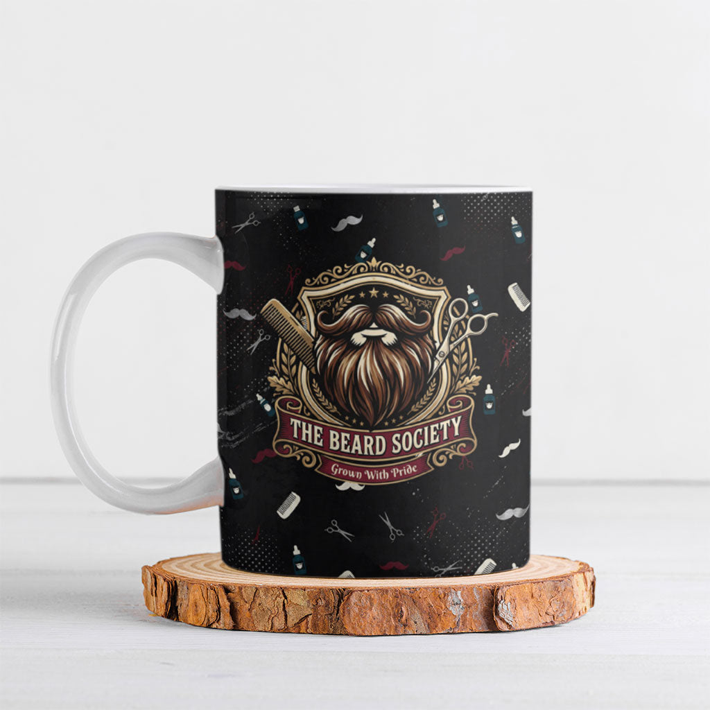 The Beard Society Ceramic Mug Vintage Barber Great Beards Grown With Pride