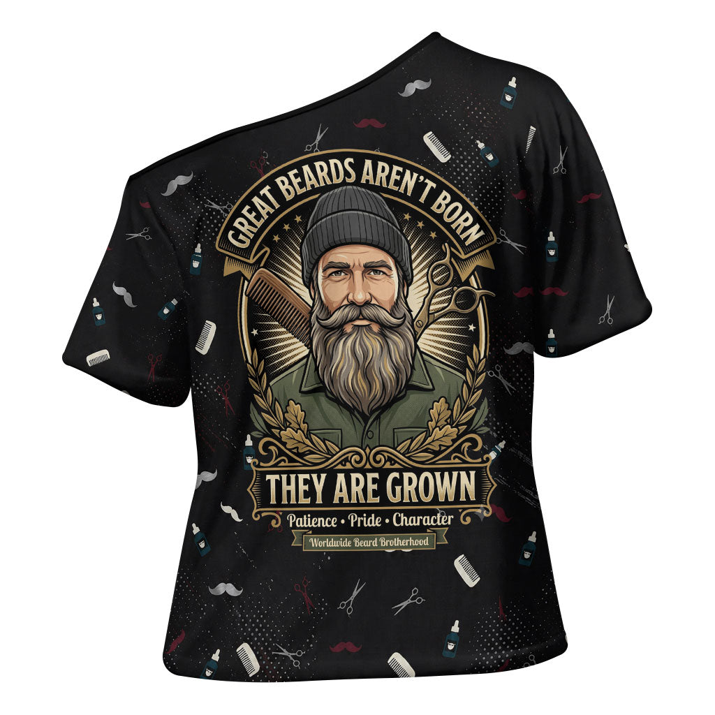 The Beard Society Cross Shoulder Shirt Vintage Barber Great Beards Grown With Pride