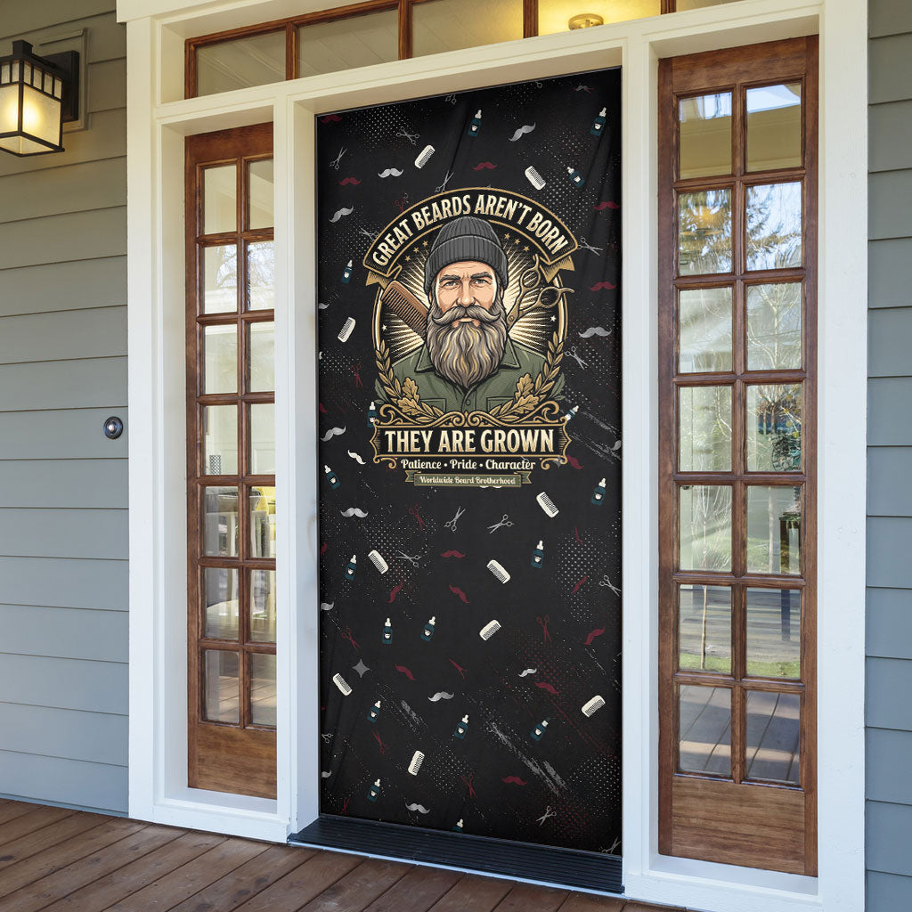 The Beard Society Door Cover Vintage Barber Great Beards Grown With Pride