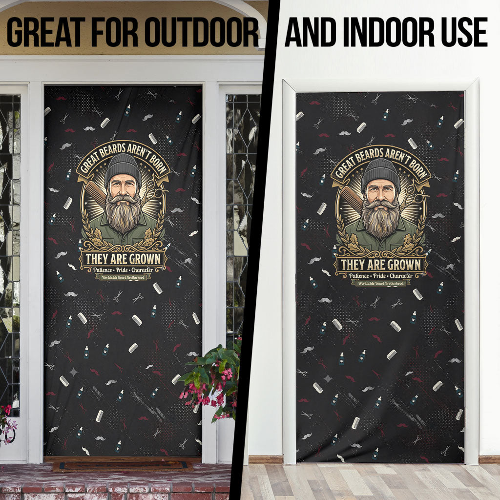 The Beard Society Door Cover Vintage Barber Great Beards Grown With Pride