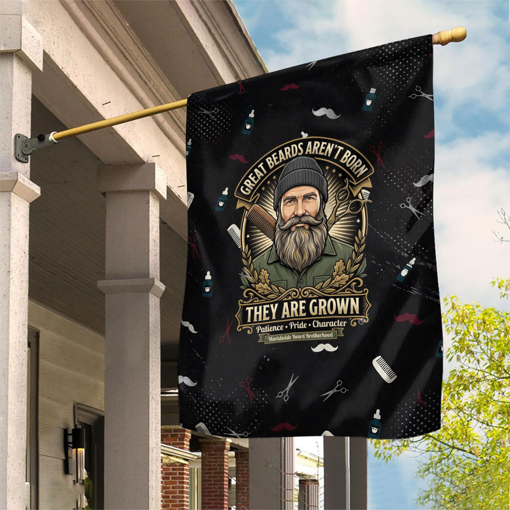 The Beard Society Garden Flag Vintage Barber Great Beards Grown With Pride