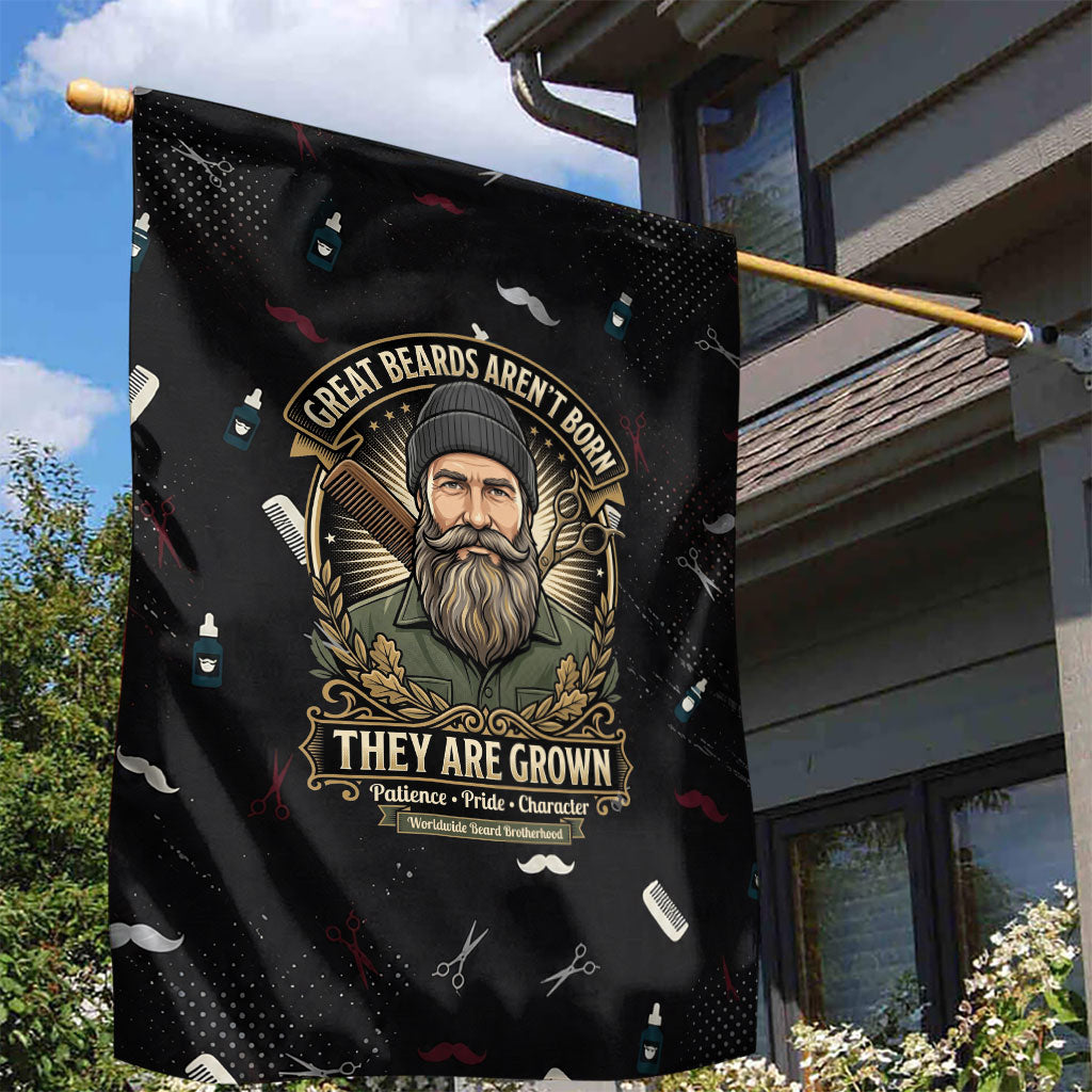 The Beard Society Garden Flag Vintage Barber Great Beards Grown With Pride