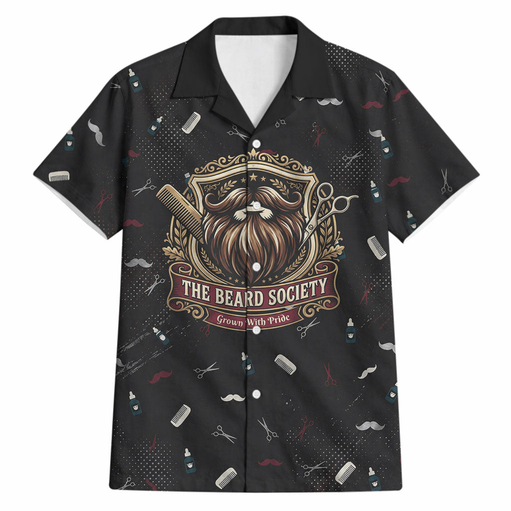 The Beard Society Hawaiian Shirt Vintage Barber Great Beards Grown With Pride