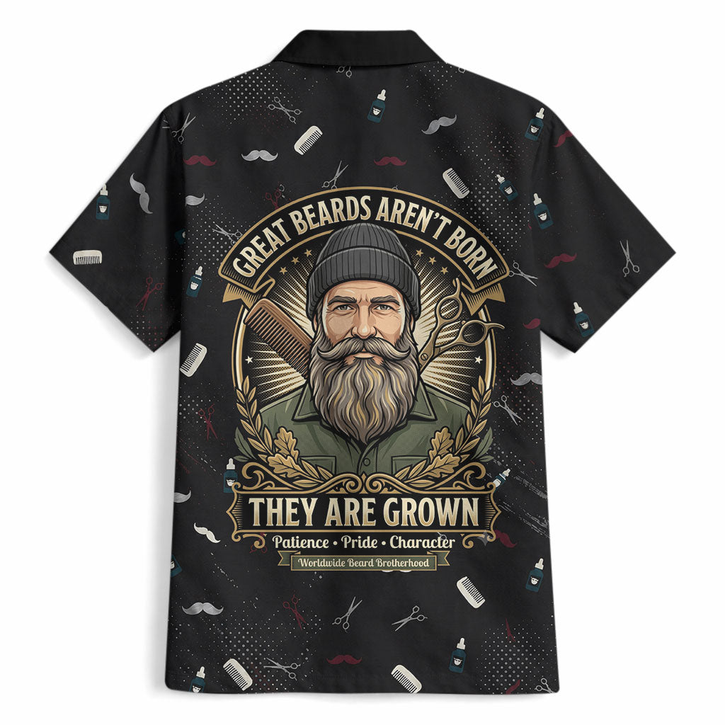 The Beard Society Hawaiian Shirt Vintage Barber Great Beards Grown With Pride