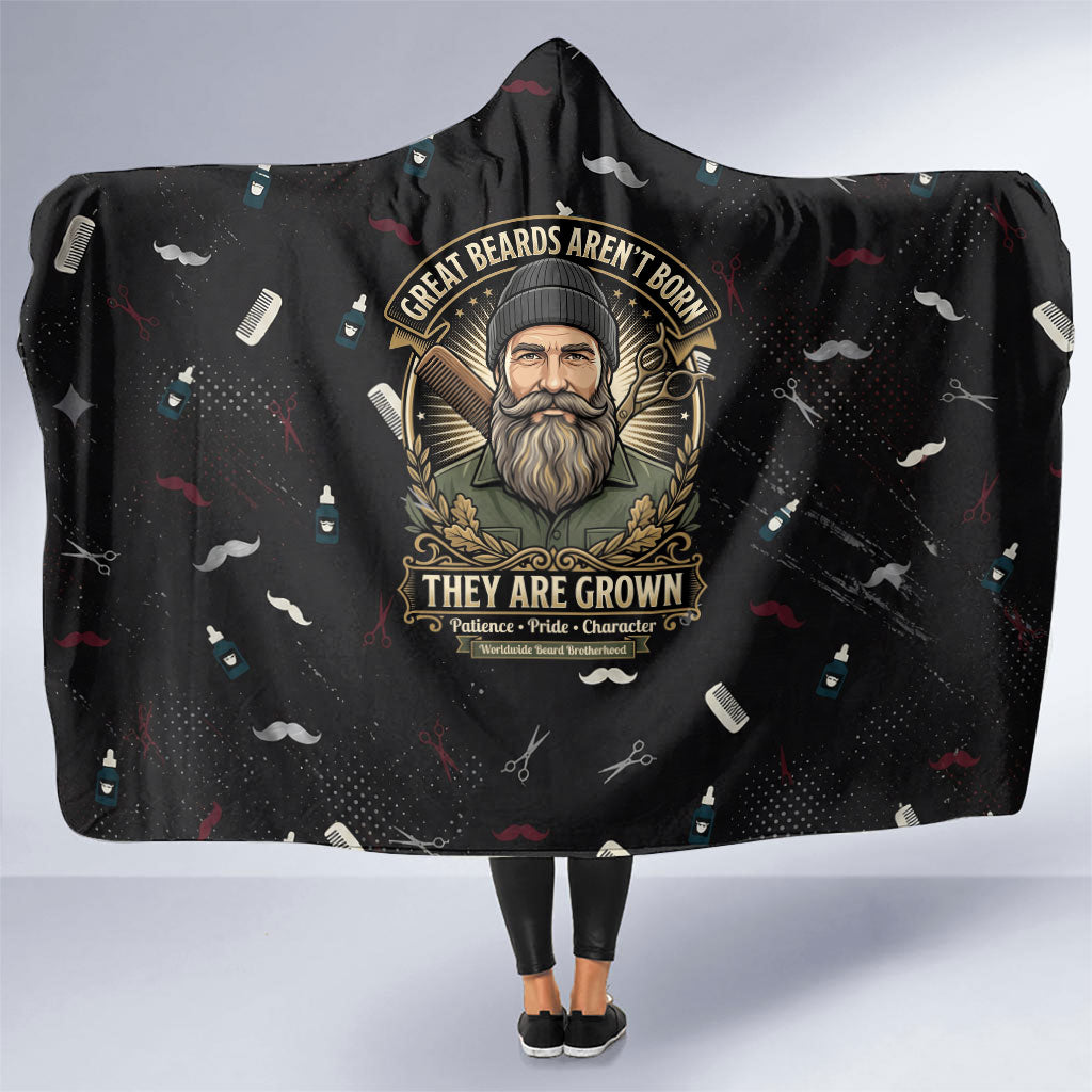 The Beard Society Hooded Blanket Vintage Barber Great Beards Grown With Pride