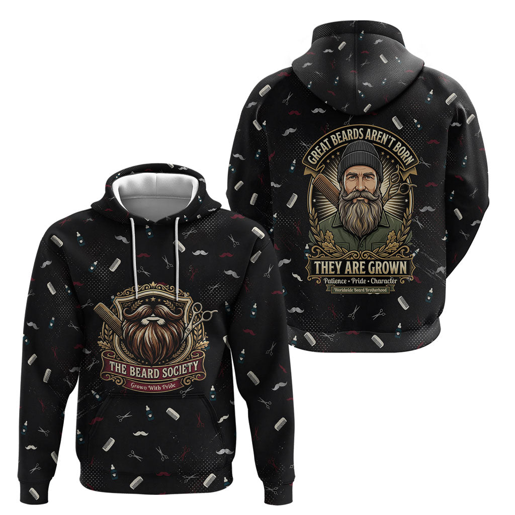 The Beard Society Hoodie Vintage Barber Great Beards Grown With Pride