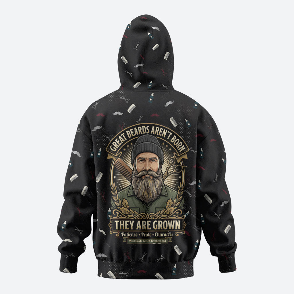 The Beard Society Hoodie Vintage Barber Great Beards Grown With Pride