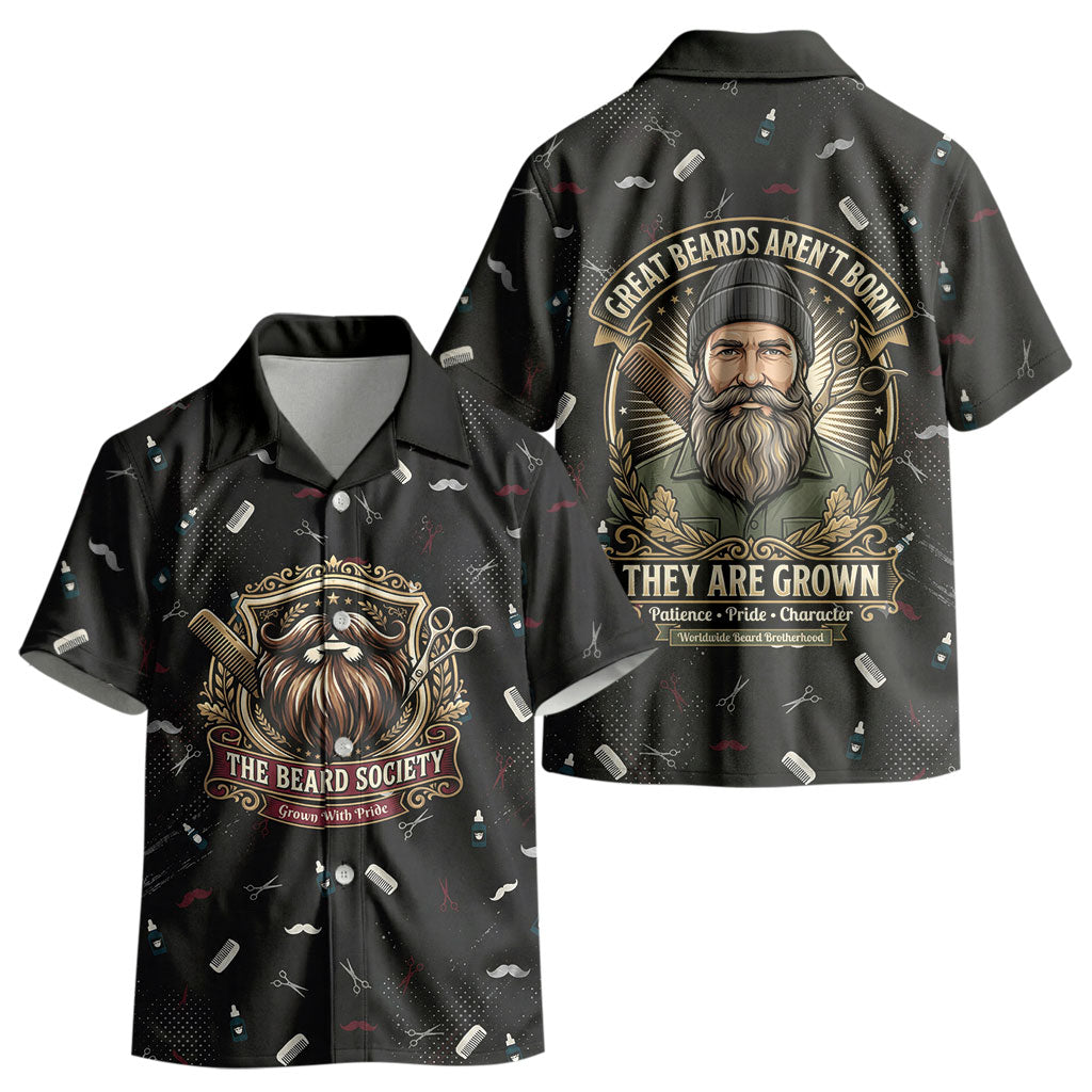 The Beard Society Kid Hawaiian Shirt Vintage Barber Great Beards Grown With Pride