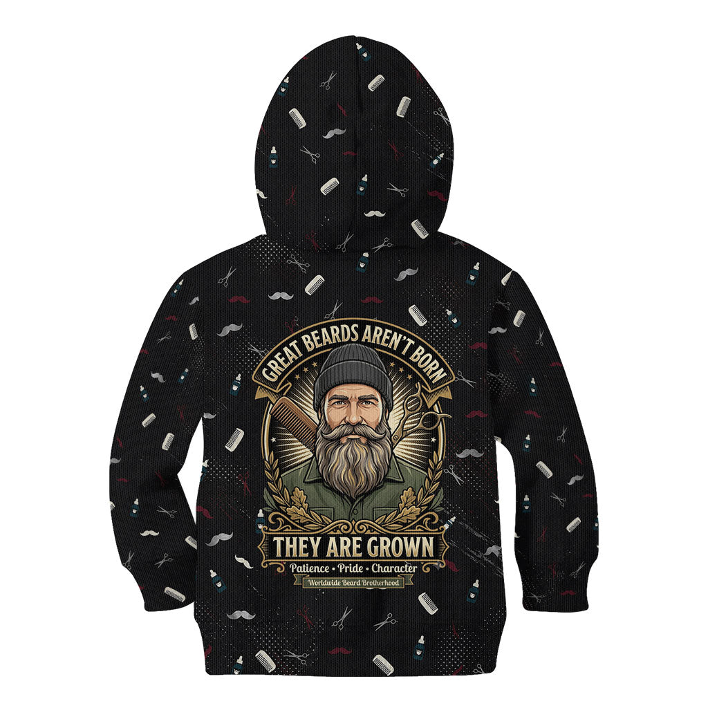 The Beard Society Kid Hoodie Vintage Barber Great Beards Grown With Pride