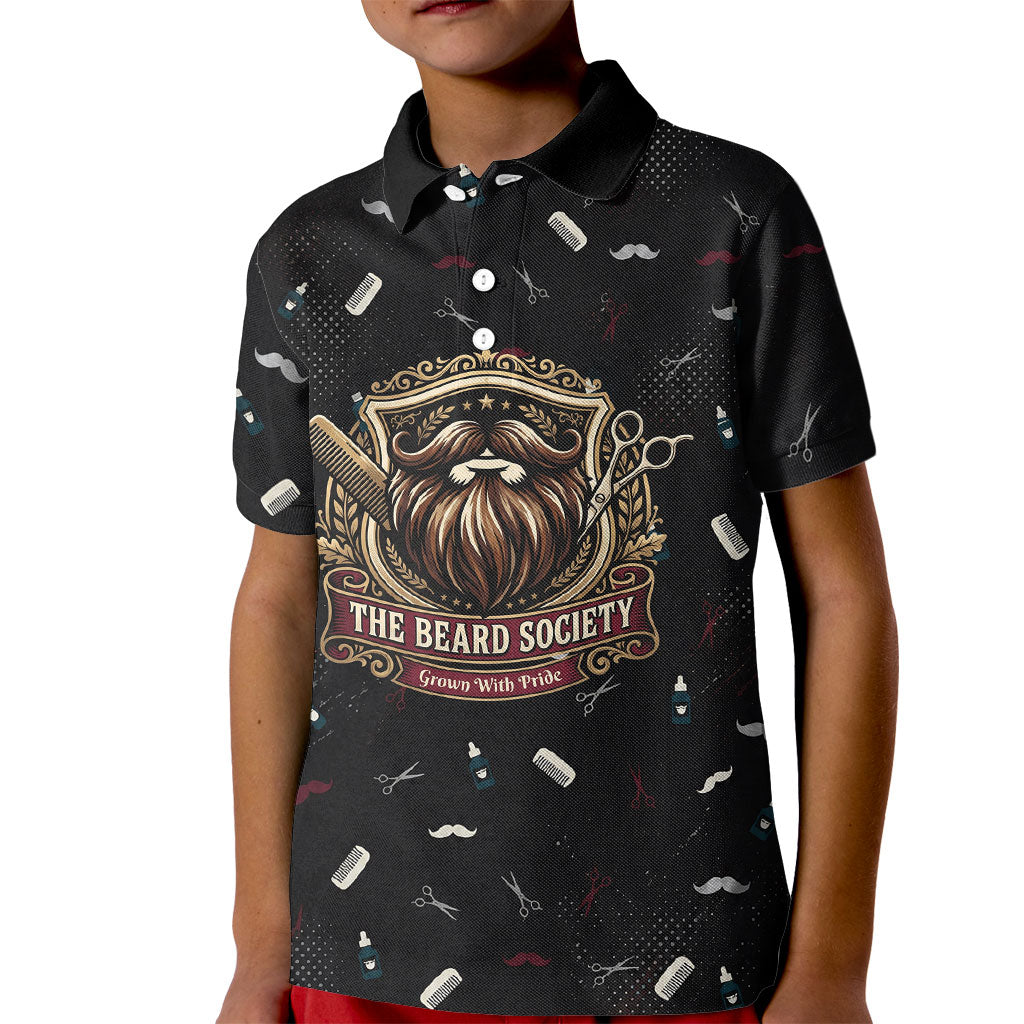 The Beard Society Kid Polo Shirt Vintage Barber Great Beards Grown With Pride