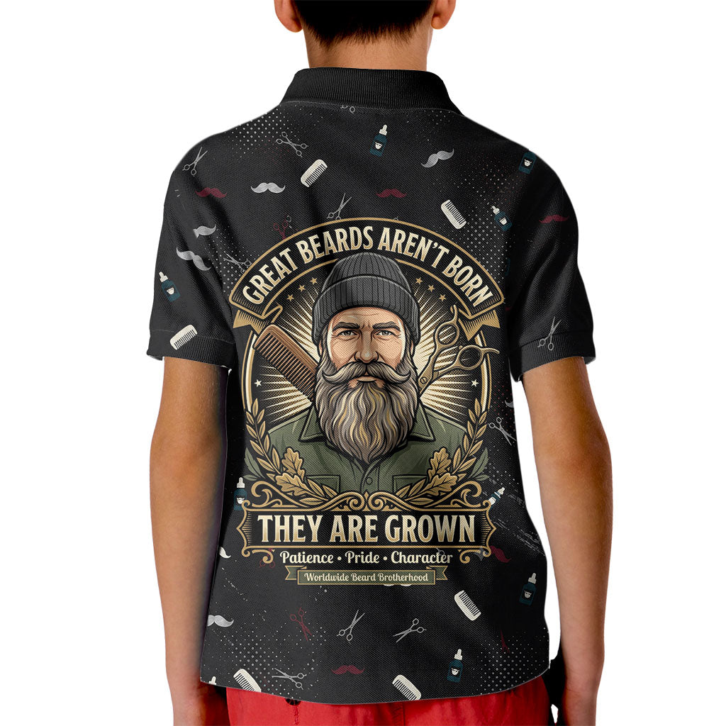The Beard Society Kid Polo Shirt Vintage Barber Great Beards Grown With Pride